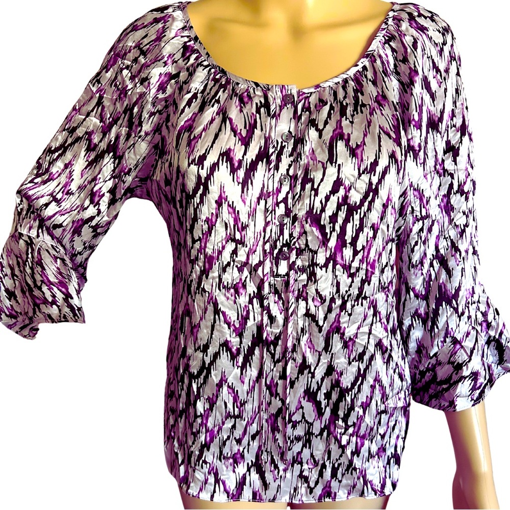 New With Tags - Nine West Beautiful Silk Blouse Top - Size 4